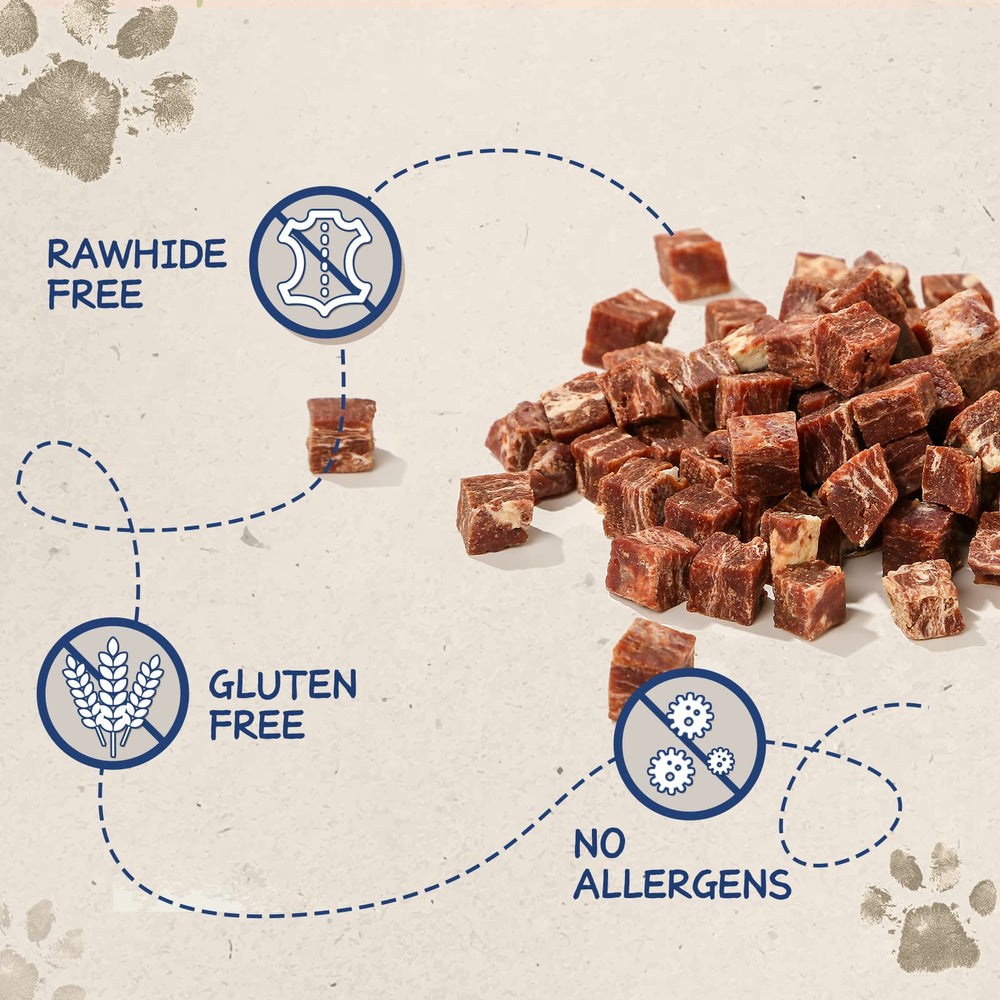 PAWUP ingredientes naturales de bacalao y carne para perros.