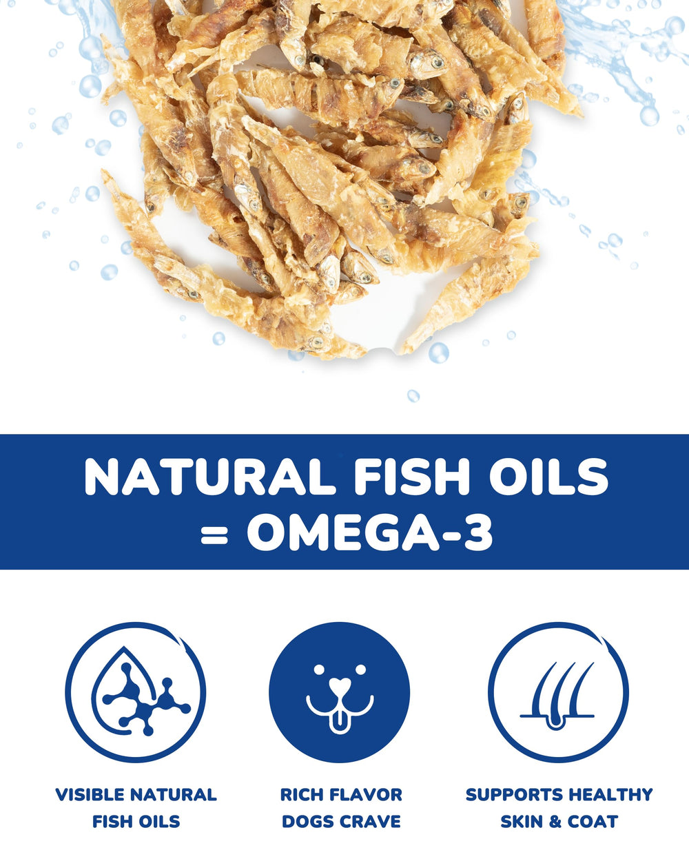 PAWUP Omega-3 y vitaminas para piel y pelaje.