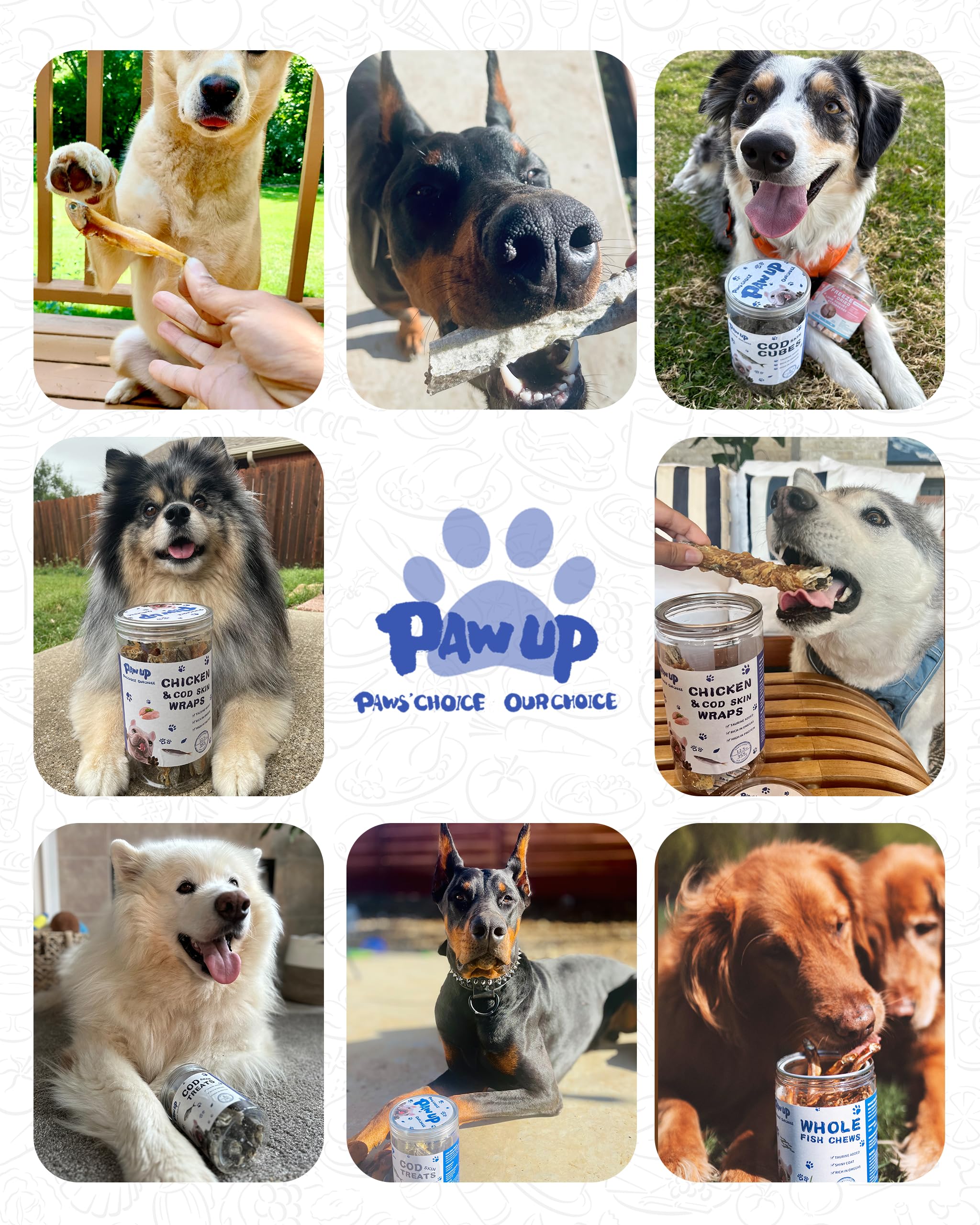 PAWUP Recomendado como snack diario para perros grandes y pequeños.