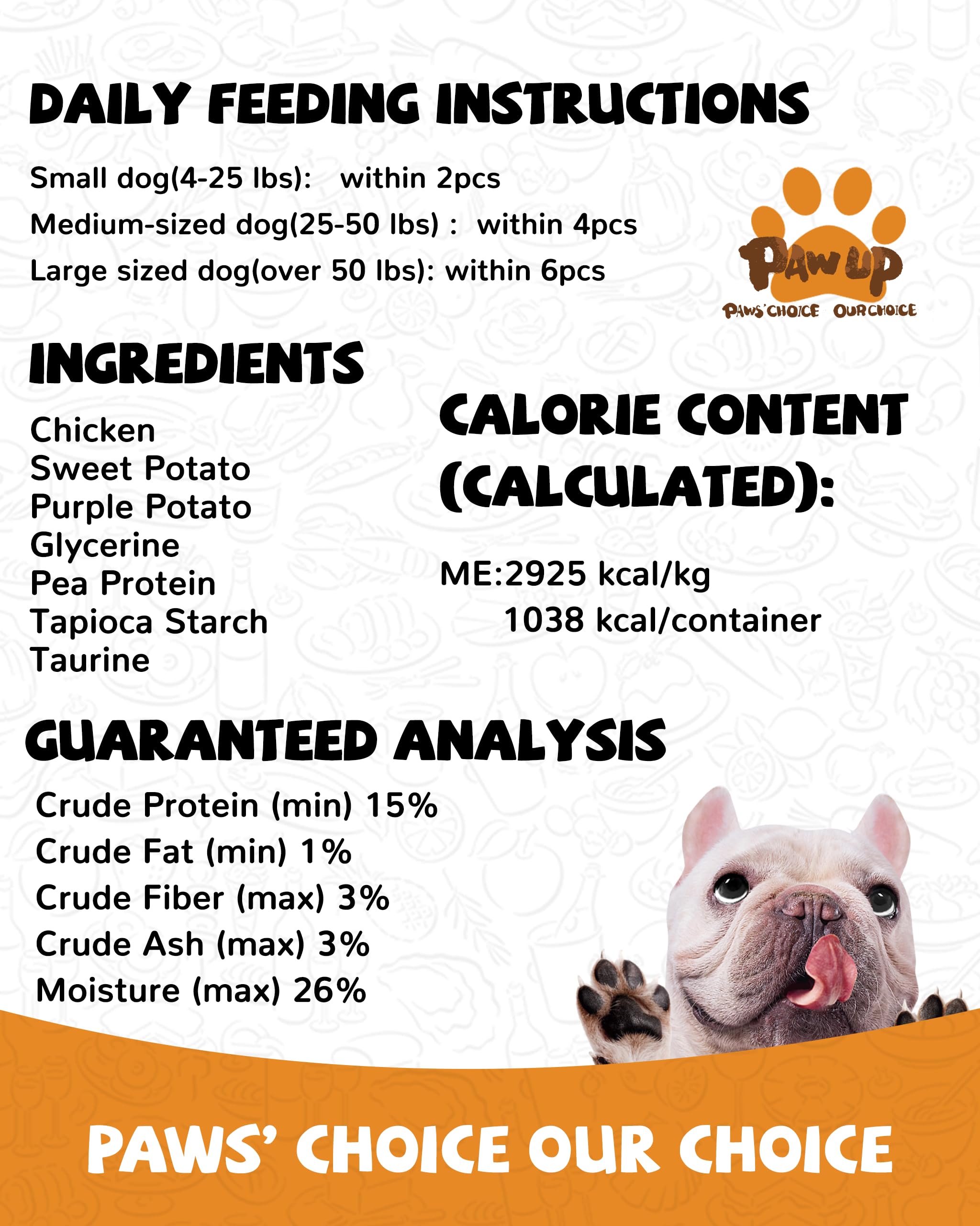 PAWUP snack para entrenamiento de perros, recompensa efectiva y sabrosa.