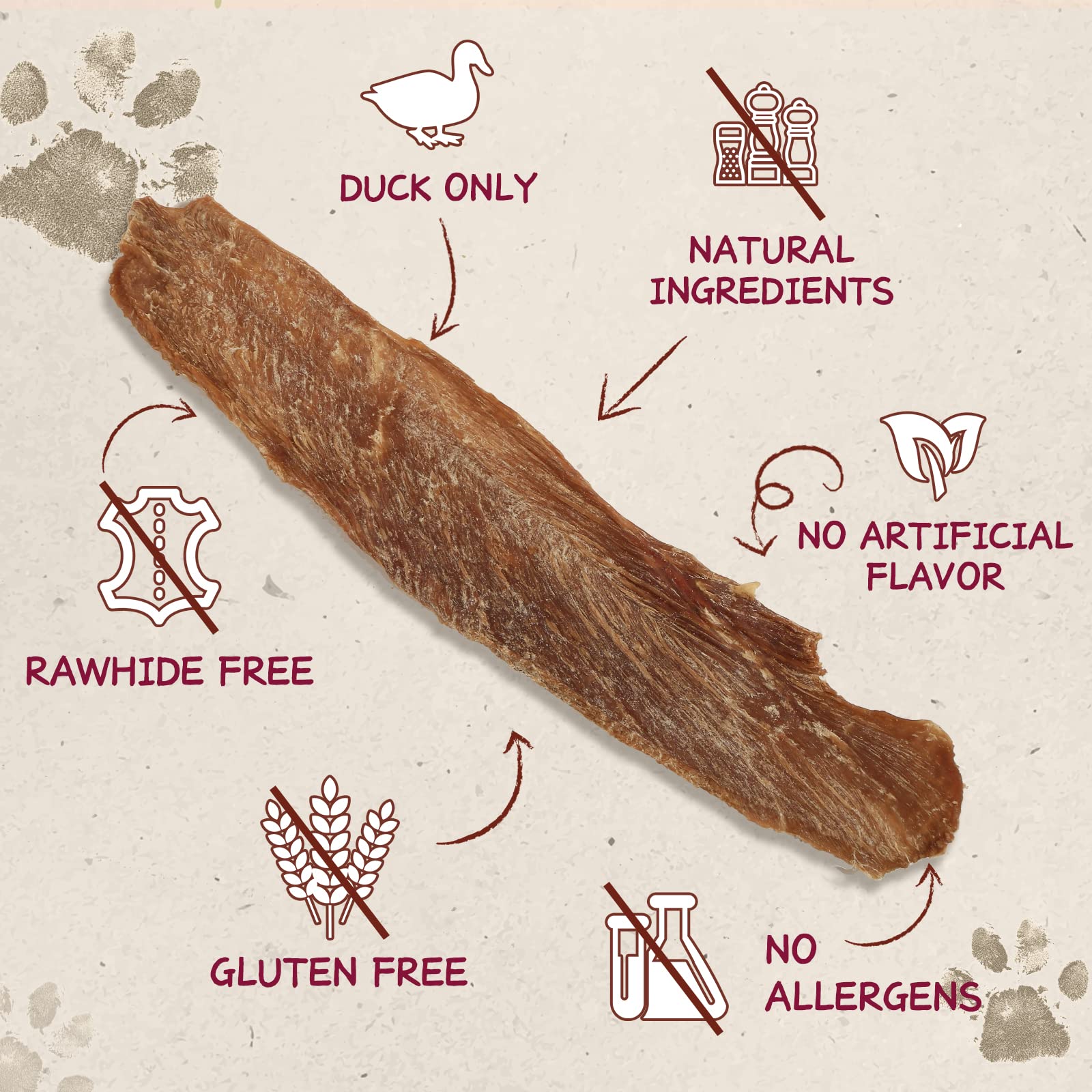 PAWUP trozos de pato con textura masticable para sesiones de refuerzo positivas.