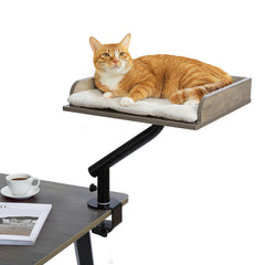 PAWZ Road Cat Desk Bed: montaje sencillo junto al escritorio para un gato cómodo.