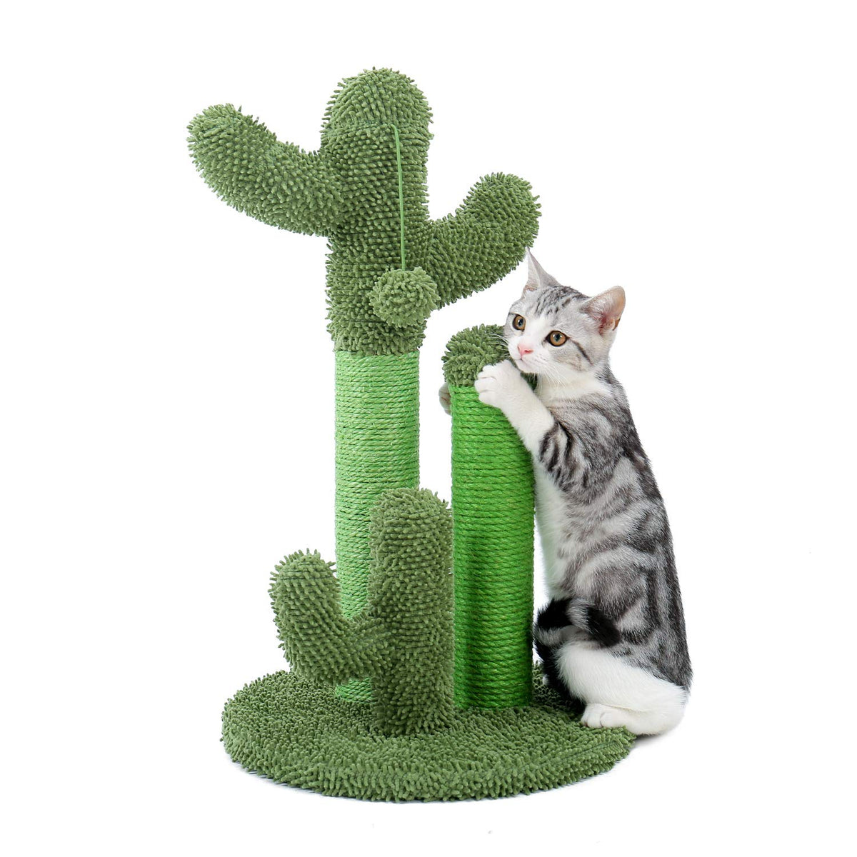 PAWZ Road poste rascar cactus: tres postes para rascar, ideal para ejercitar al gato.