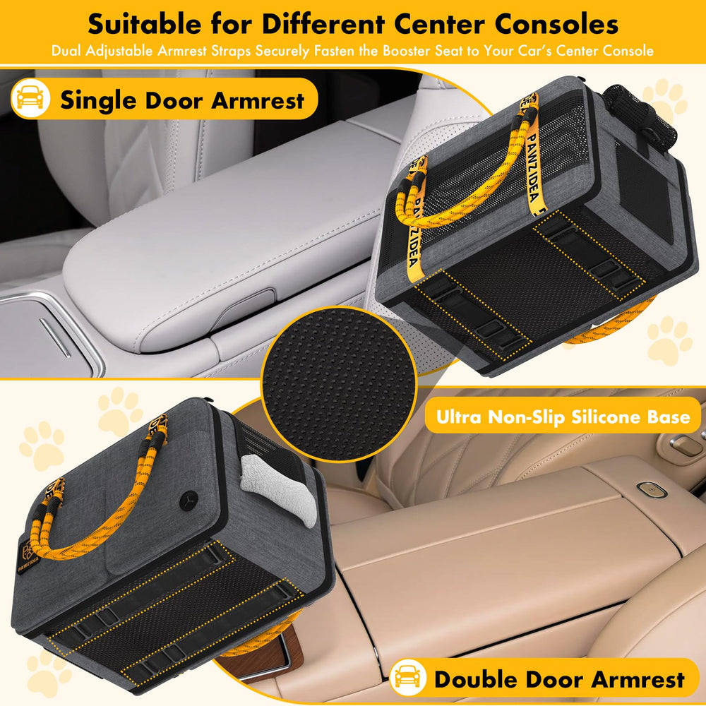 PAWZIDEA asiento consola para perro con cierre total para transporte cerrado.