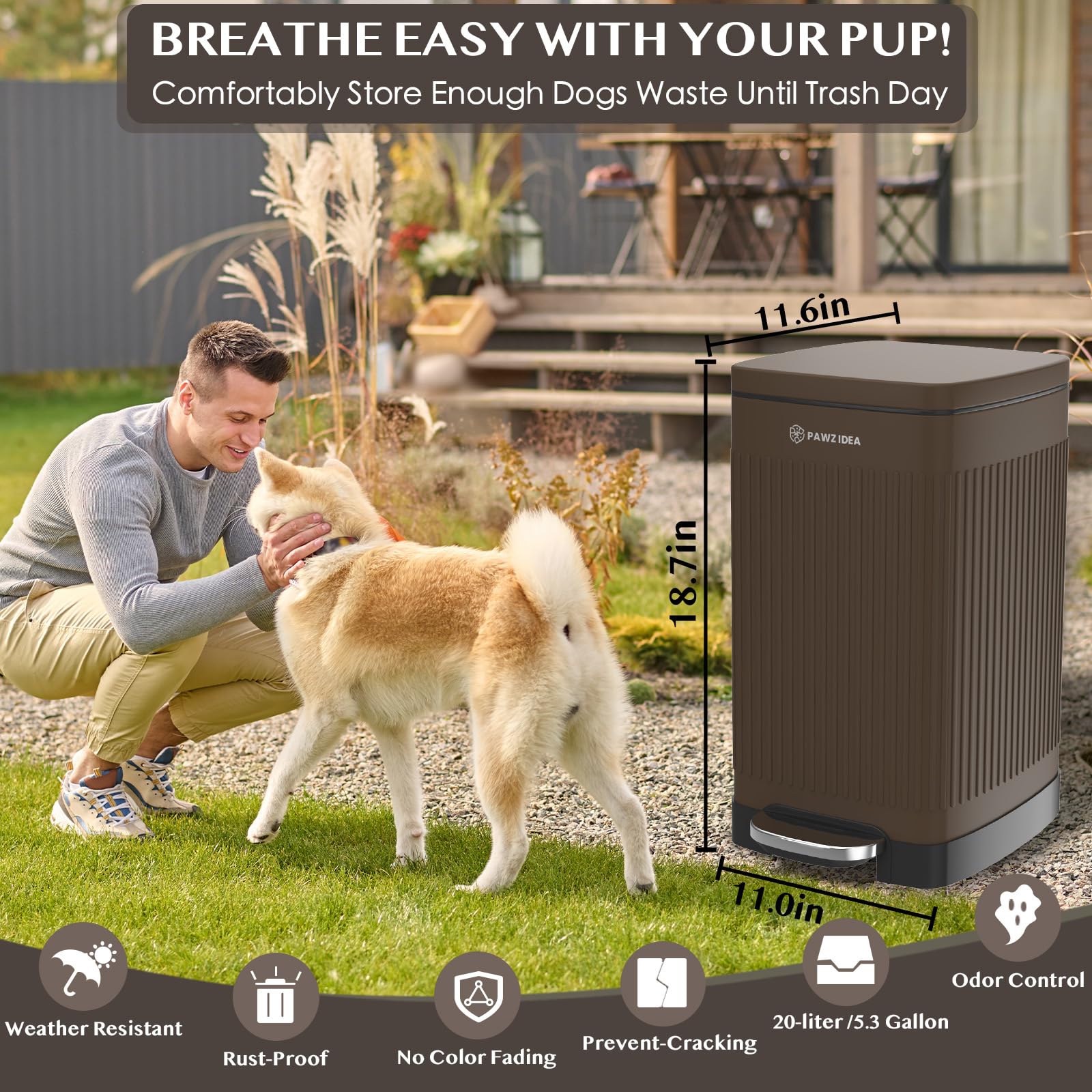 PAWZIDEA cubeta interna desmontable facilita la limpieza