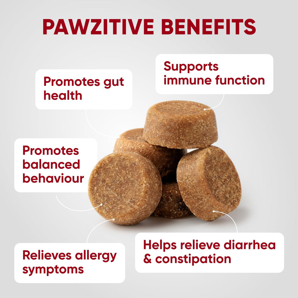 Pawzitive Pets probióticos para perros - envase para distribución uniforme