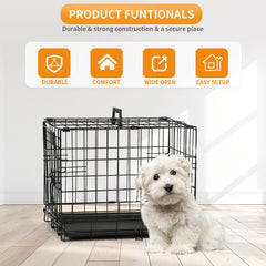 PayLessHere jaula plegable para perros, transporte cómodo y almacenamiento práctico.
