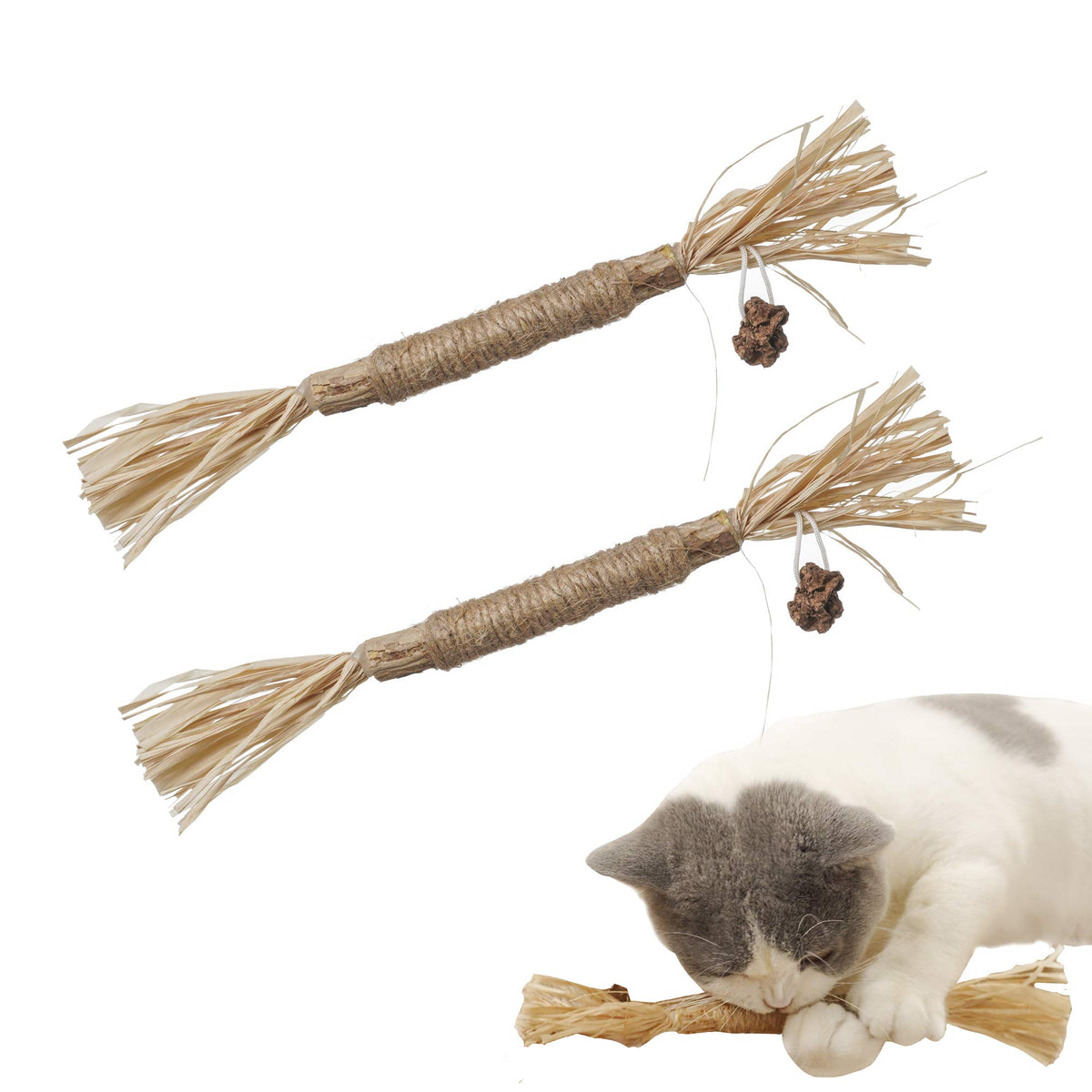 PAZ'S GIFT palito matatabi-juguete para gatos, estimula juego y relajación.