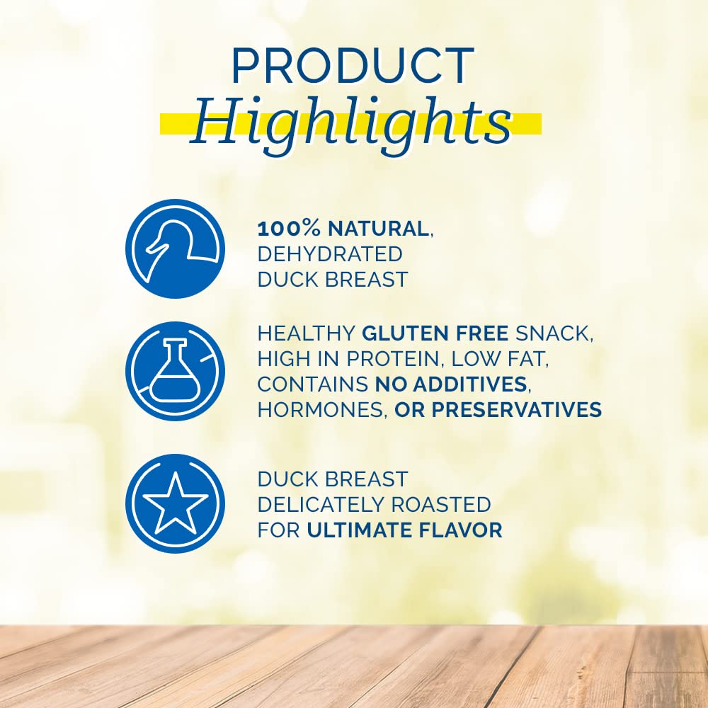 PCI Quackers pato deshidratado con proteína alta, snack nutritivo para perros