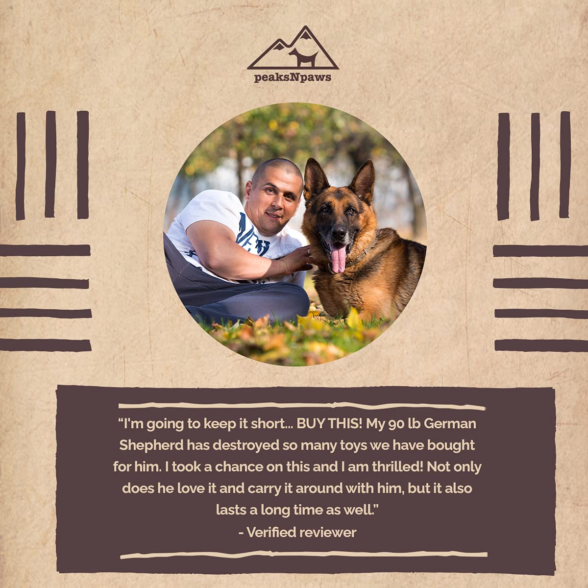 PeaksNPaws hecho en EE. UU., cuerno de alce natural para perros.