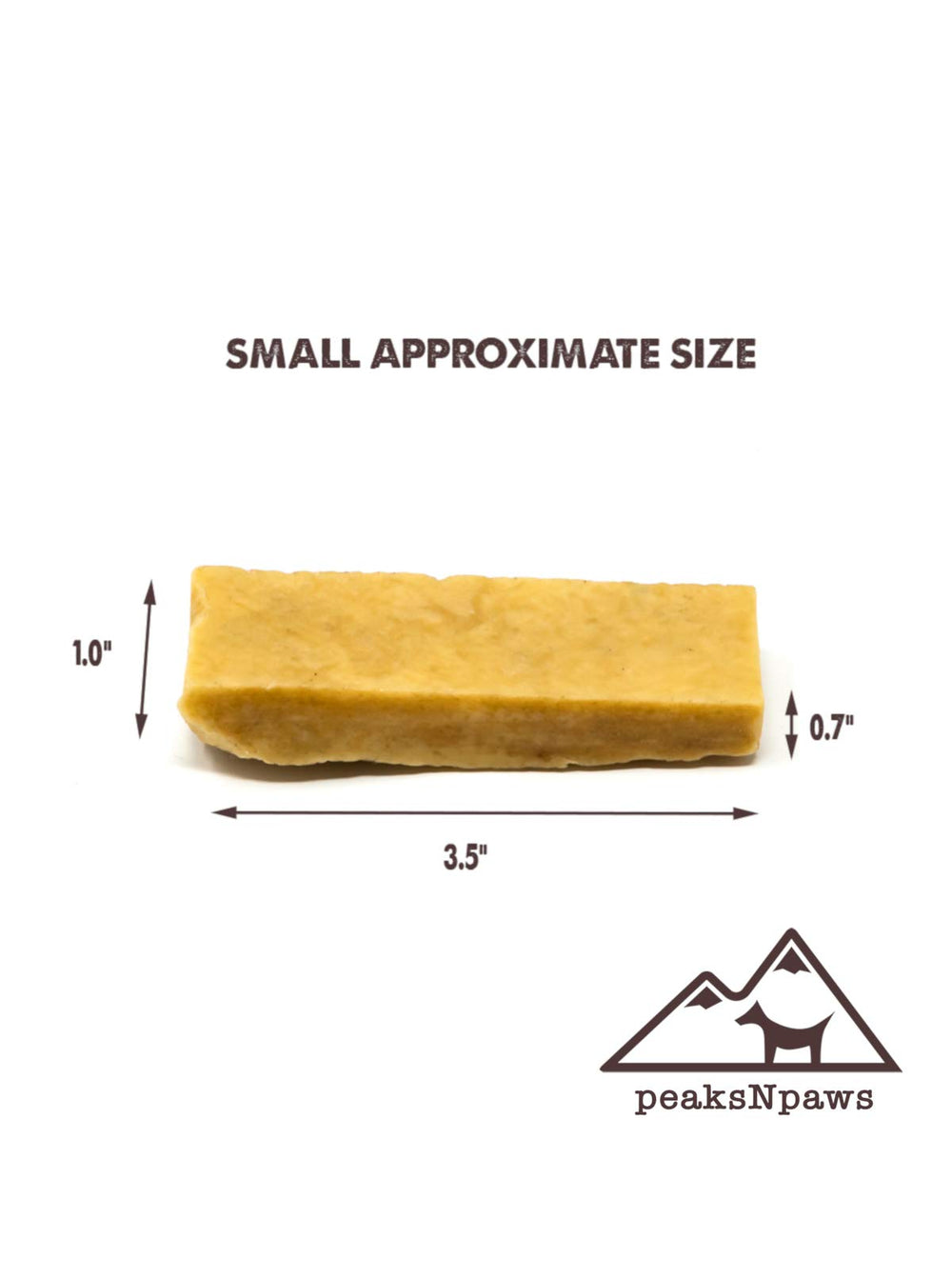 peaksnpaws queso yak del Himalaya, embalaje visible para confirmar la calidad.