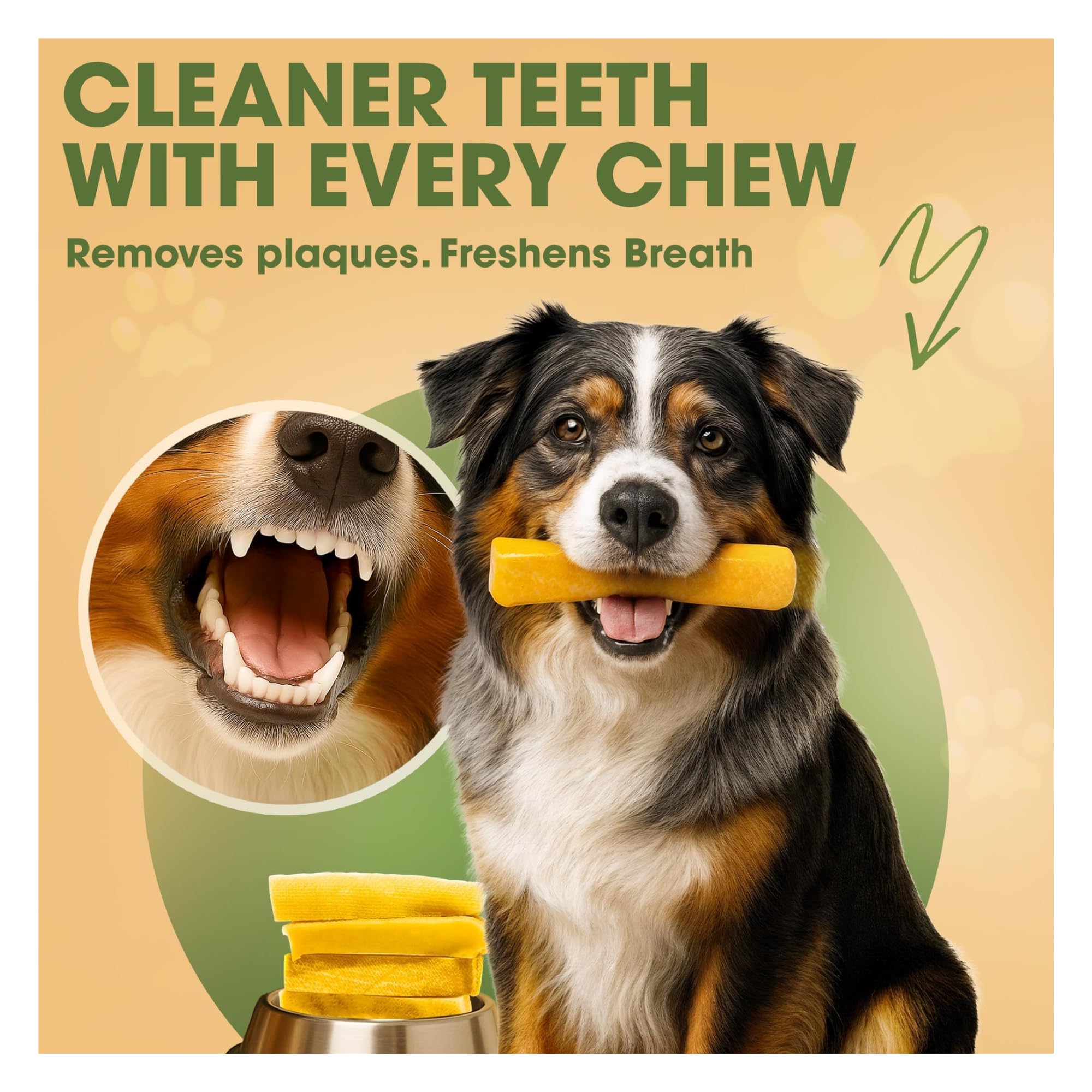 peaksnpaws queso yak del Himalaya, promueve la limpieza dental durante la masticación.