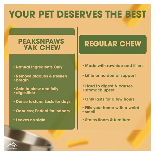 peaksnpaws queso yak del Himalaya, ideal para momentos de juego y descanso.
