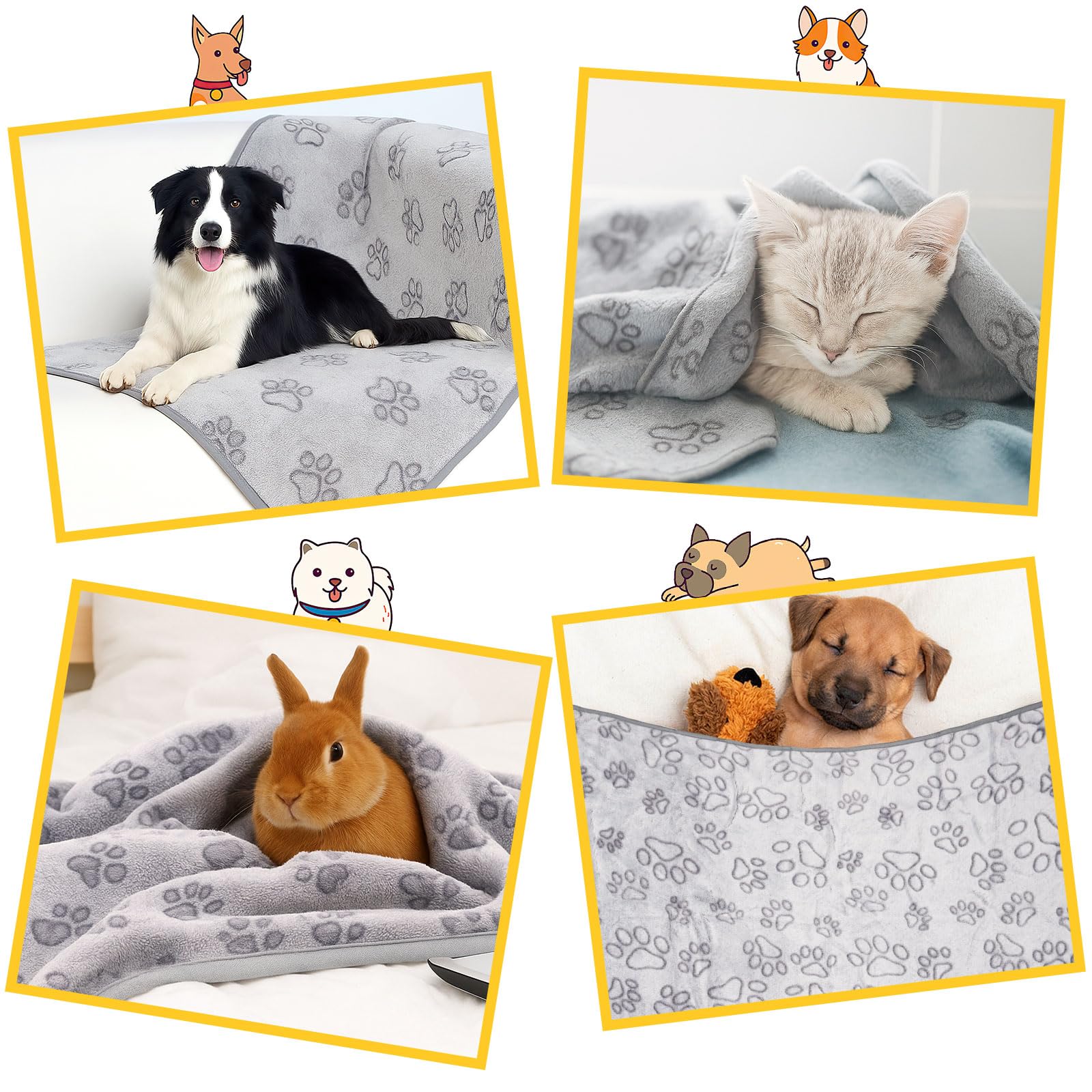 Manta de felpa suave PEASUG para mayor confort de mascotas.