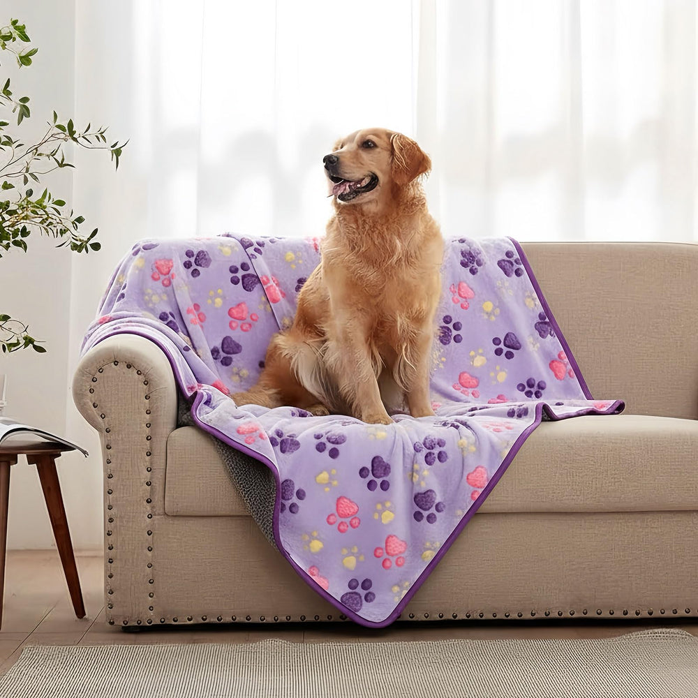 Manta PEASUG morada 41x30 para perros pequeños.