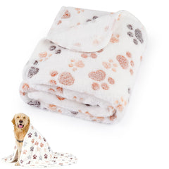 Manta PEASUG para perros medianos, blanco y tacto suave para comodidad diaria.