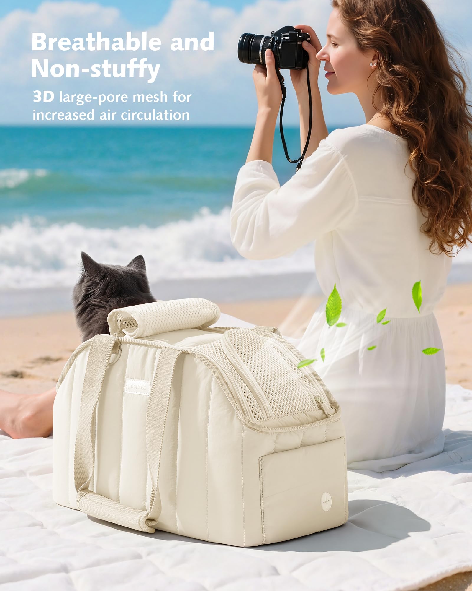 Pecute Cartera-gato-resistente-al-agua-diseño mantiene la ropa seca en salidas.