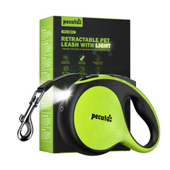 Pecute correa retráctil con luz integrada para paseos nocturnos más seguros