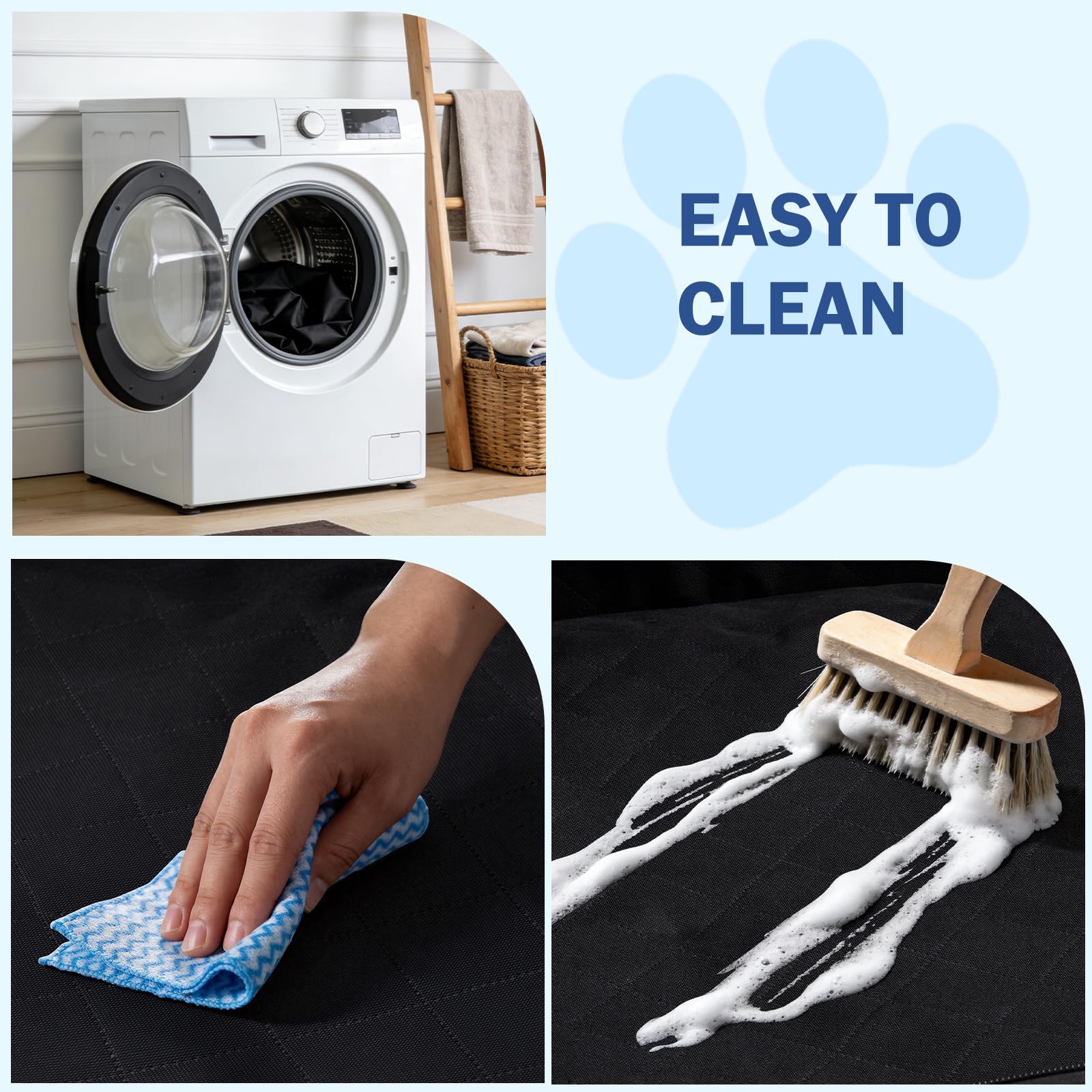 Pecute funda lavable: limpieza rápida y mantenimiento sencillo.