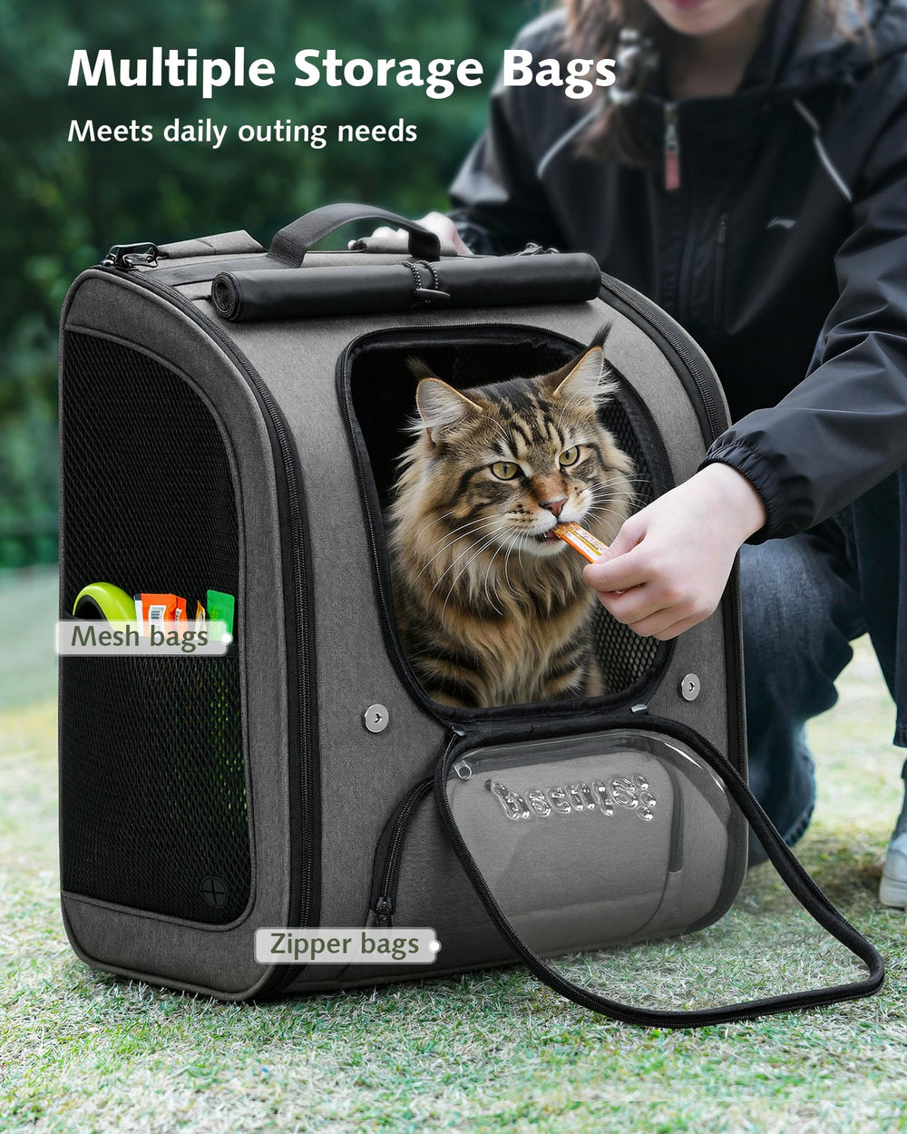 Pecute Gato Mochila almohadillas lavables a máquina para limpieza
