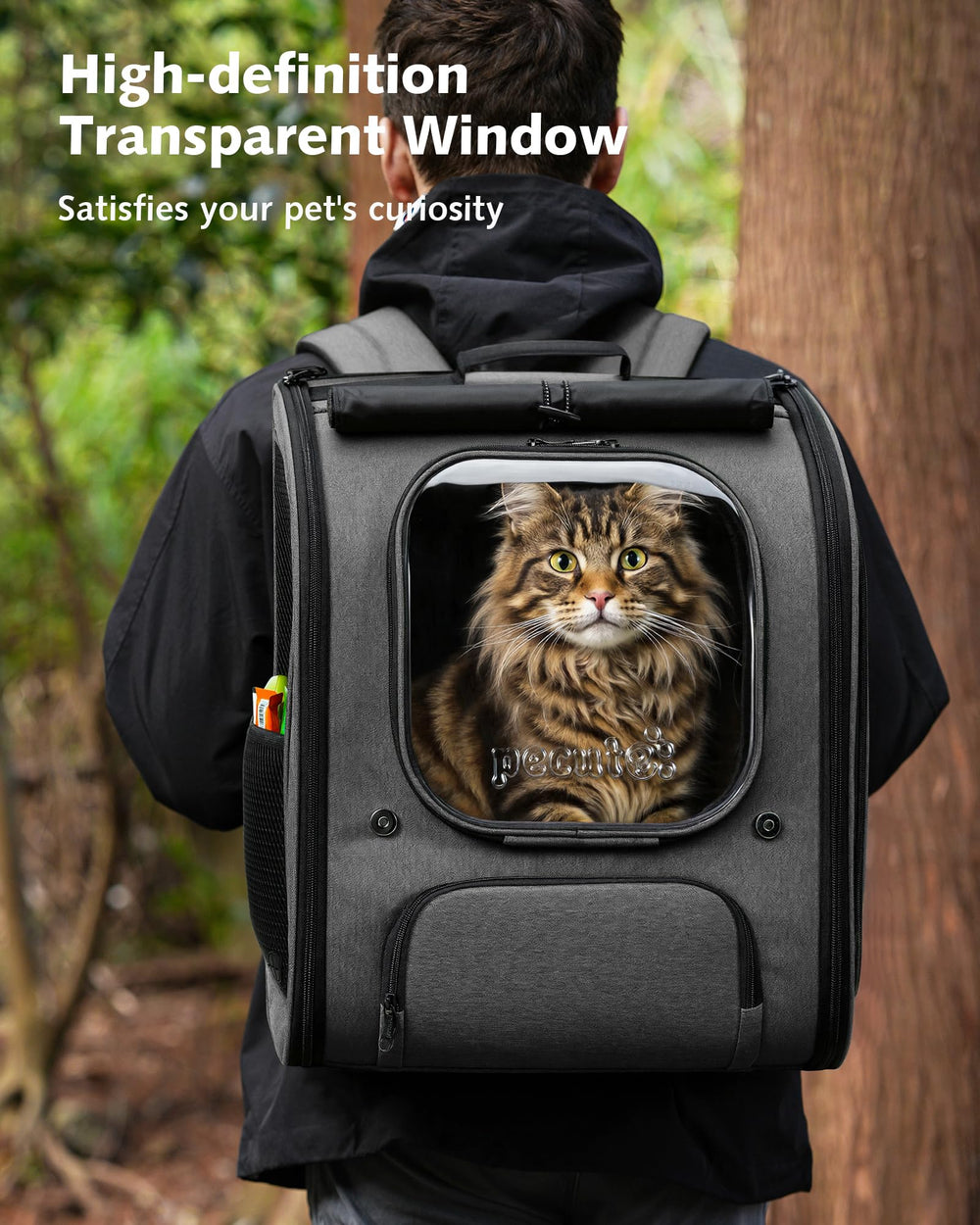 Pecute Gato Mochila panel dorso 3D para espalda cómoda