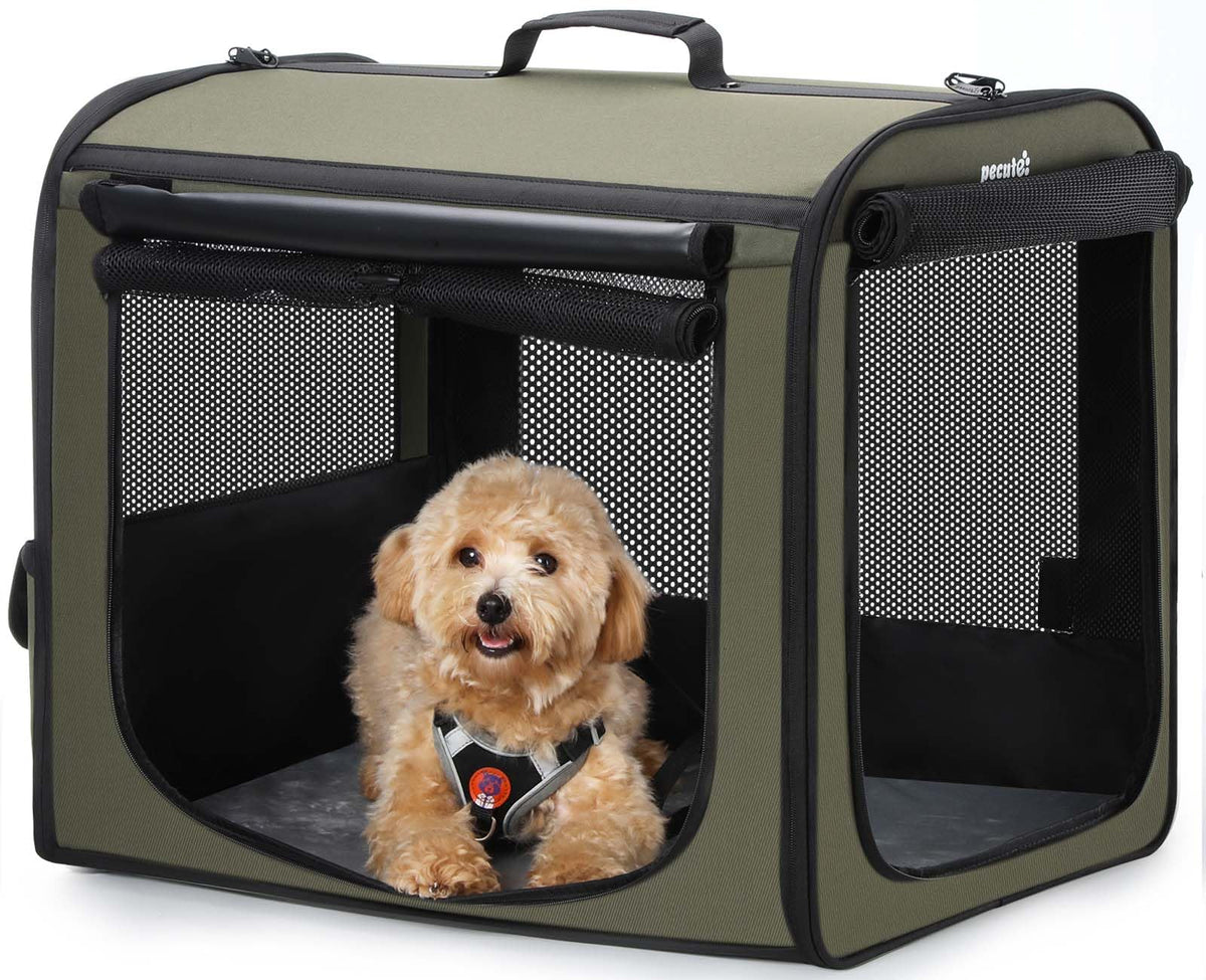 Pecute jaula para perro con dimensiones 61×45×52 cm para perros hasta 15 kg