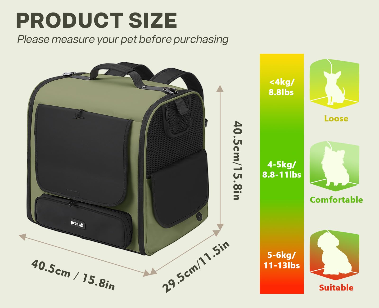 Mochila pecute seguridad con doble cremallera para evitar escapes