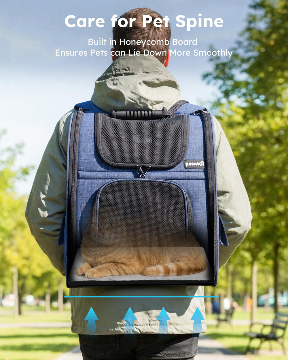 Pecute Mochila Gato Accesos múltiples entrada fácil para mascotas