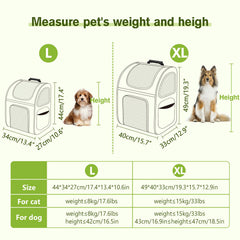 Mochila Pecute para gatos con malla en 4 lados mejora ventilación.