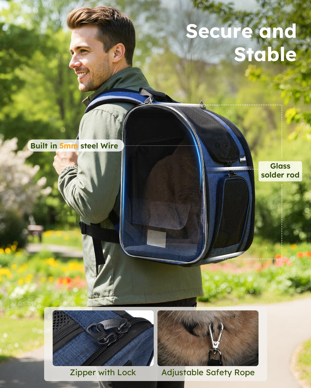 Pecute Mochila Gato Cojin peluche removible para descanso suave