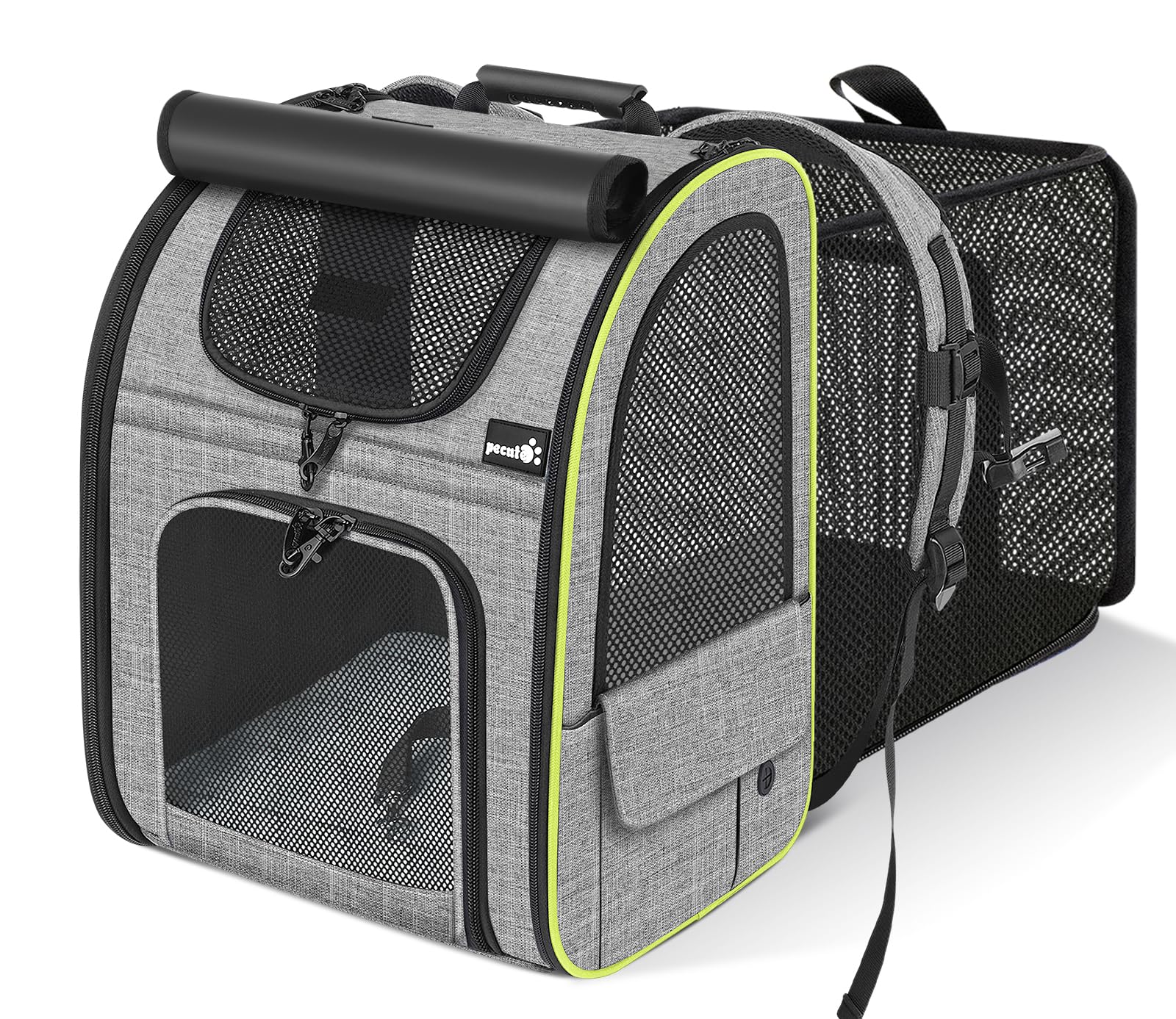 Pecute Mochila Expandible para Gatos con ventilación amplia ideal para viajes.