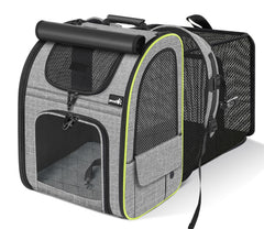 Pecute Mochila Expandible para Gatos con ventilación amplia ideal para viajes.
