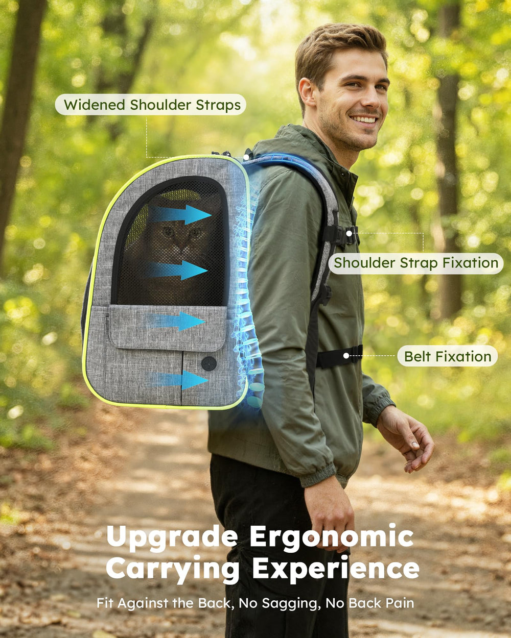 Pecute Mochila para viajes, ideal para paseos y salidas con tu mascota.
