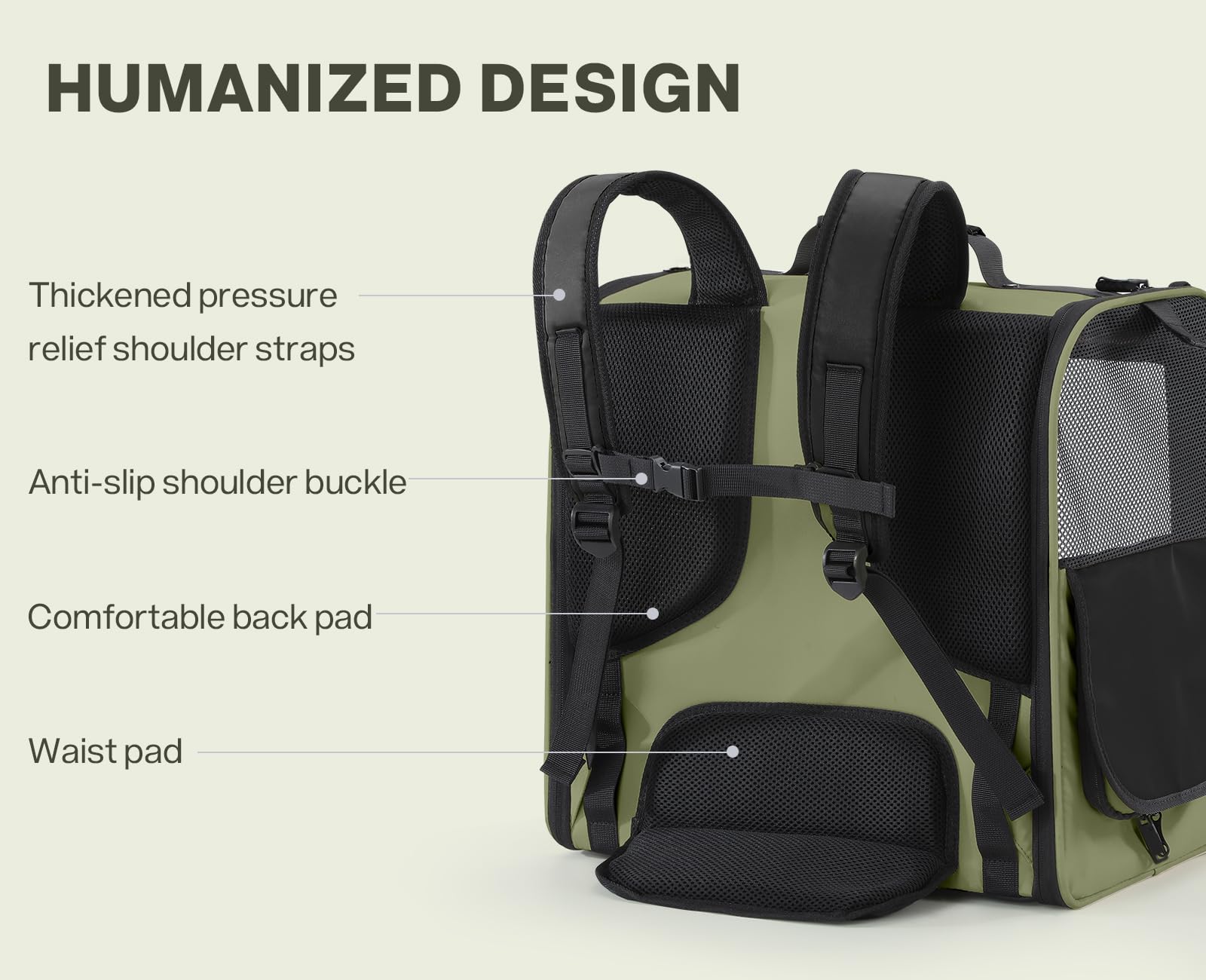 Mochila pecute peso ligero ideal para viajes y caminatas
