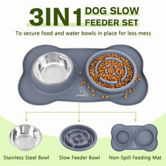 Pecute tazón de agua acero inoxidable 17oz mantiene agua fresca durante la comida