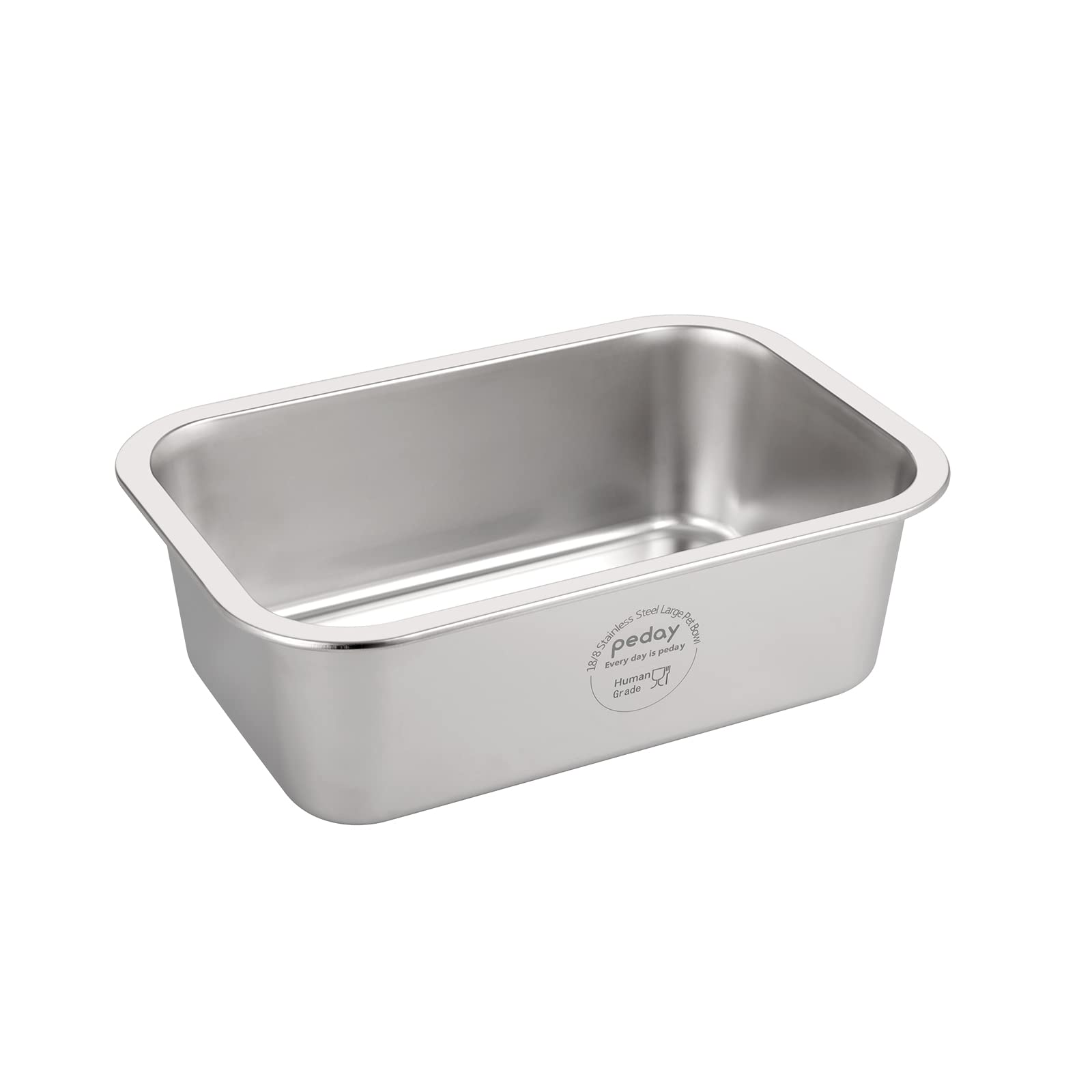 PEDAY gamelle d'eau en argent classique, grande capacité pour grands chiens