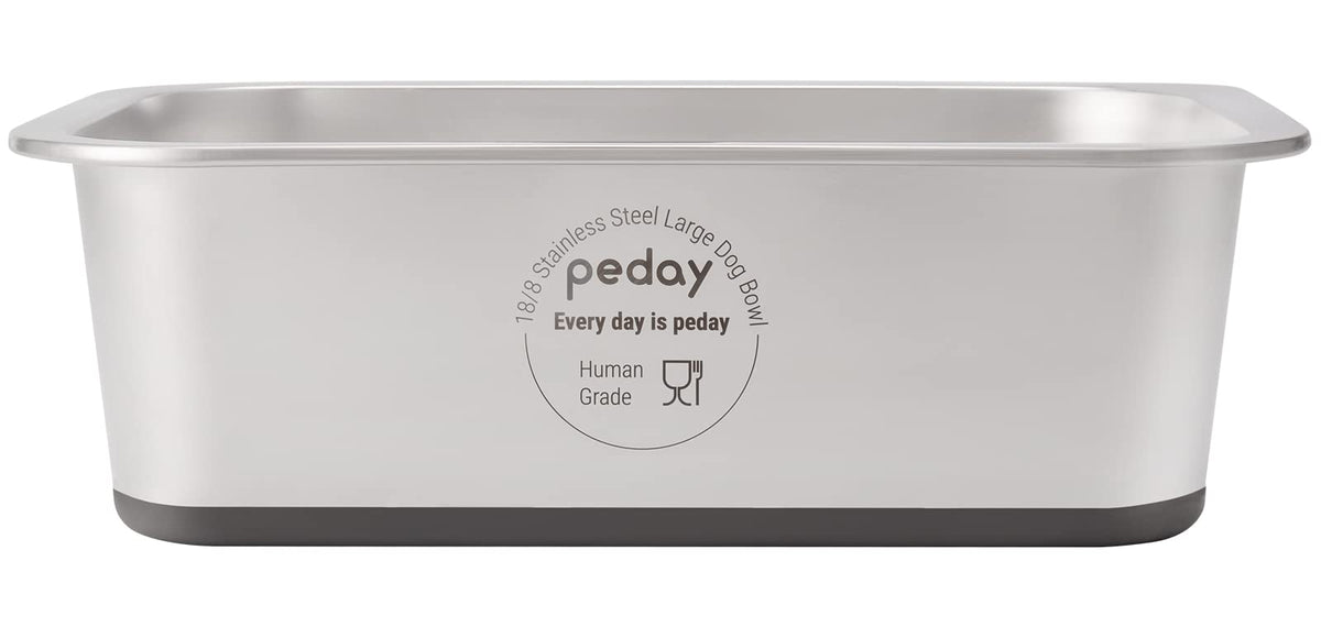 PEDAY tazón-agua-grande con capacidad de 1.2 galones para perros grandes, hidratación estable