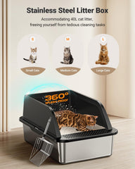 PEDIBAT caja arena XL con capacidad de 37 litros, ideal para gatos grandes.