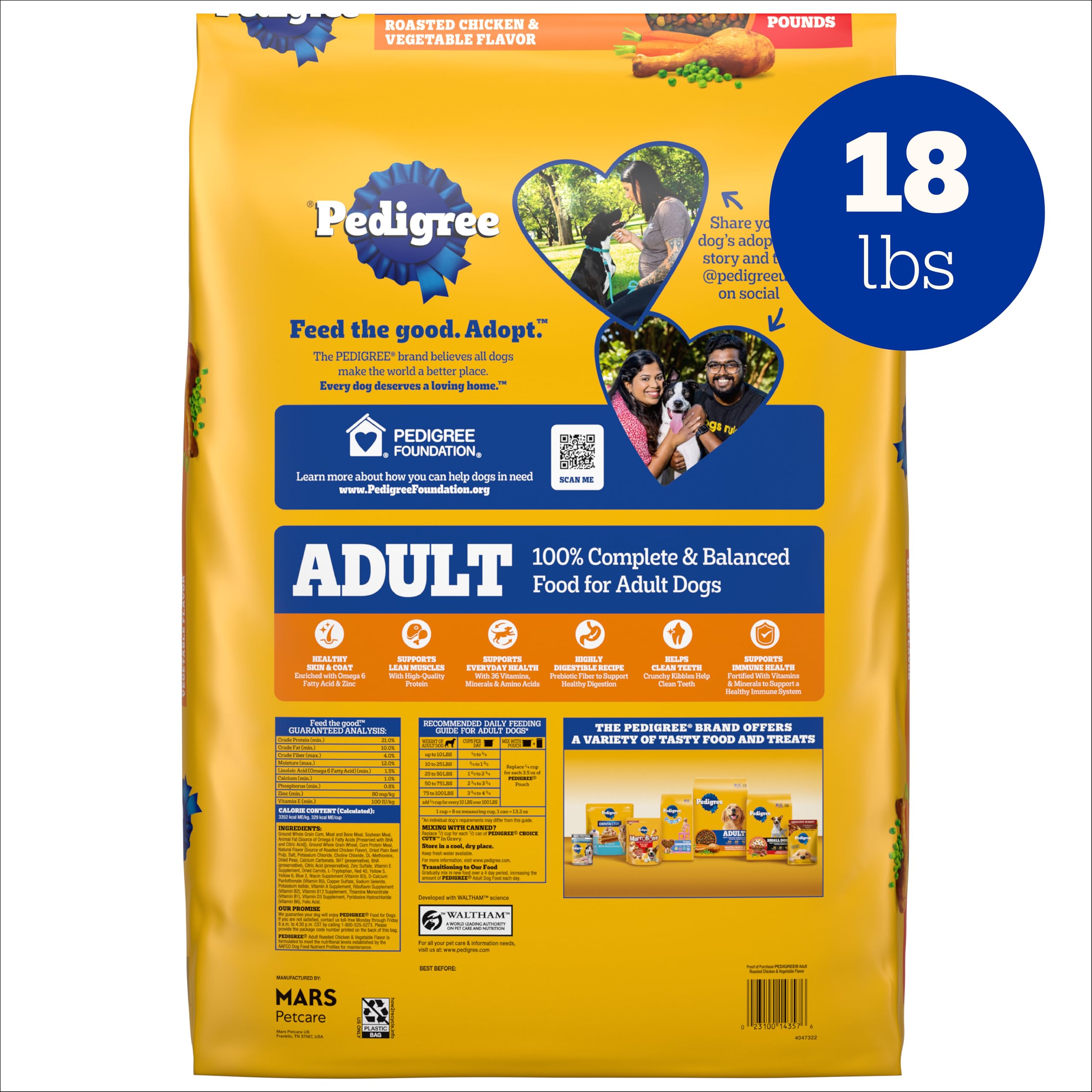 Fibra prebiótica en Pedigree para digestión saludable.