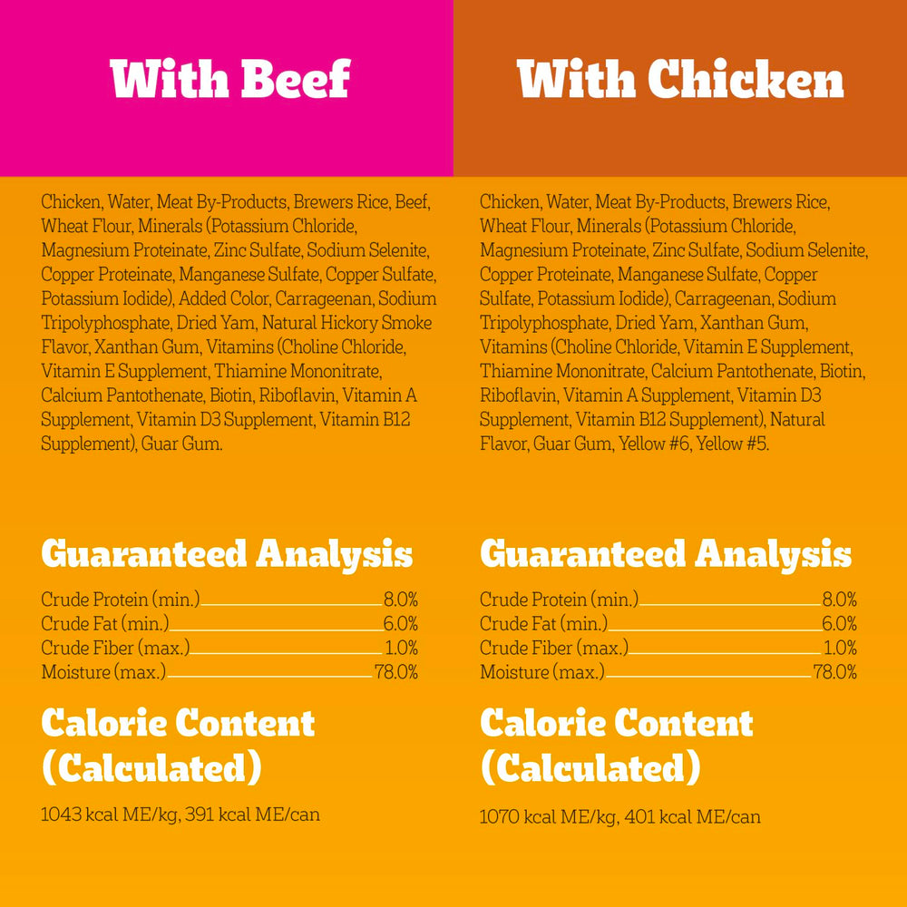 Pedigree Chopped Ground Dinner favorece la digestión con consistencia suave.