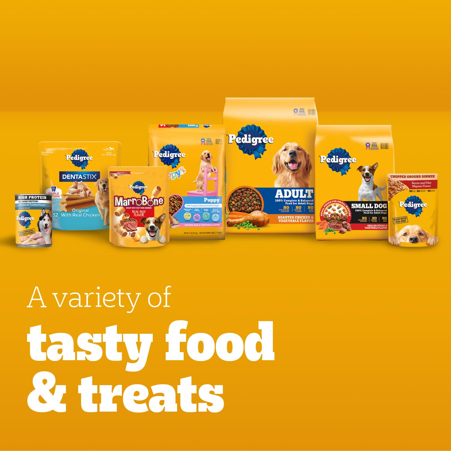 Pedigree: comida húmeda para perros, hidratación visible en su jugo.