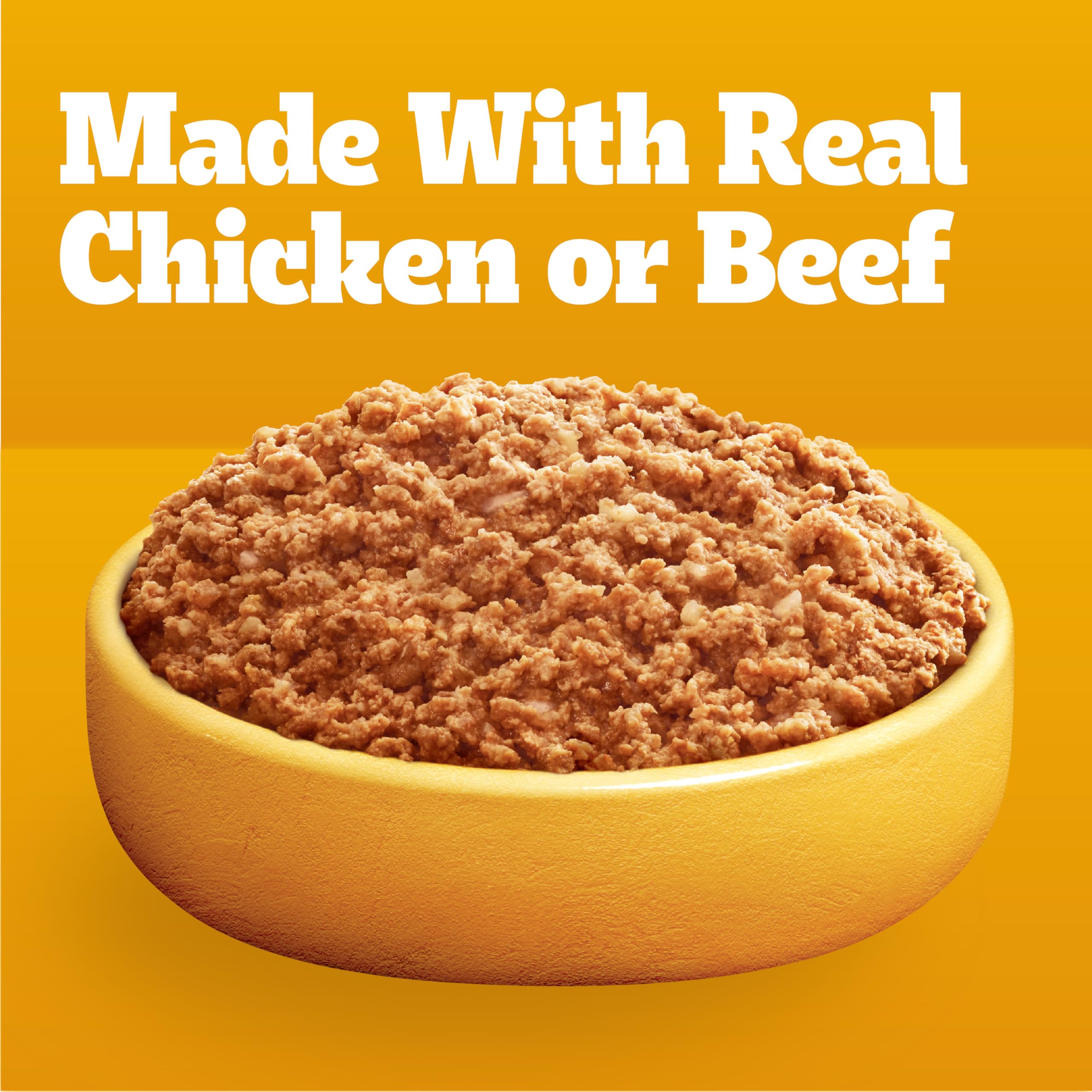 Proteína real presente en Pedigree Chopped Ground Dinner para sabor natural.