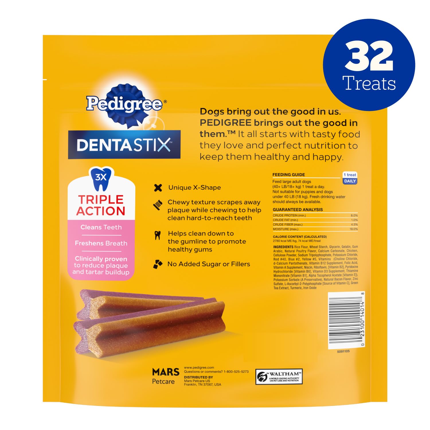 Pedigree Dentastix brand logo visible on packaging