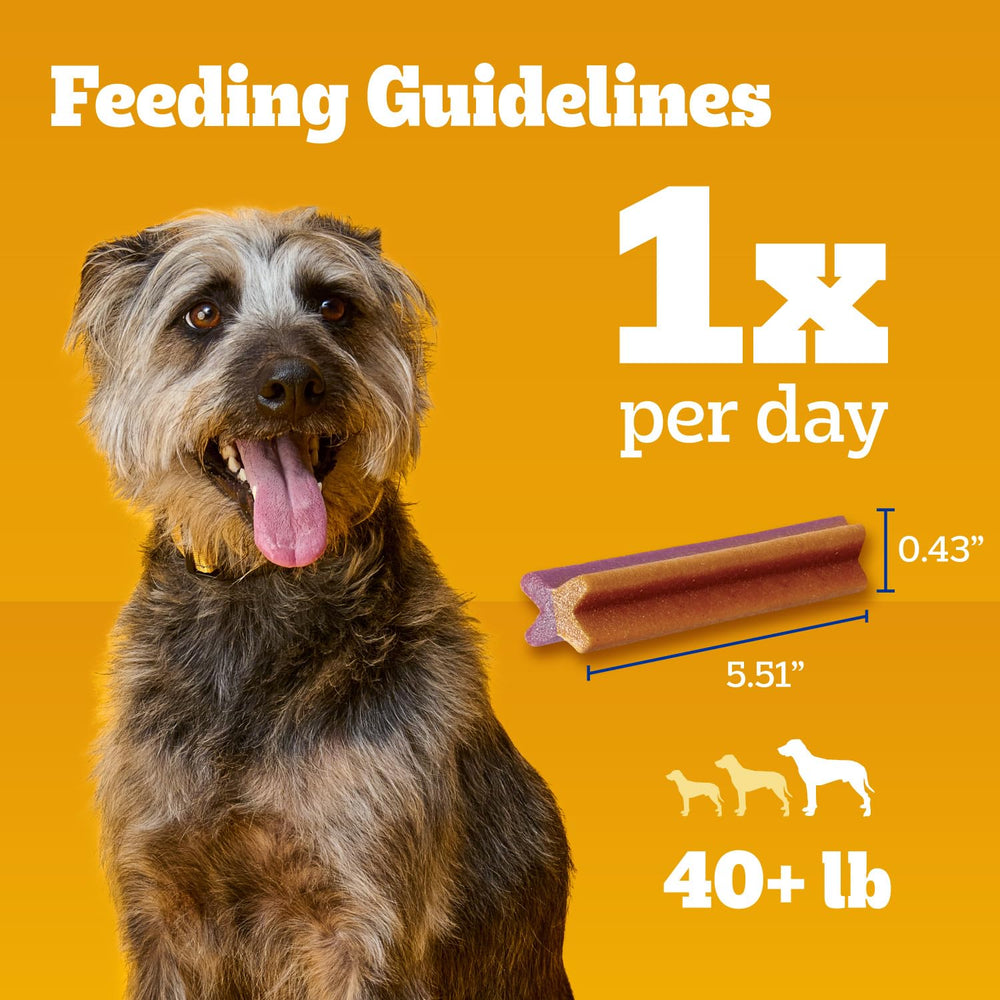 Pedigree Dentastix breath-freshening action during chew