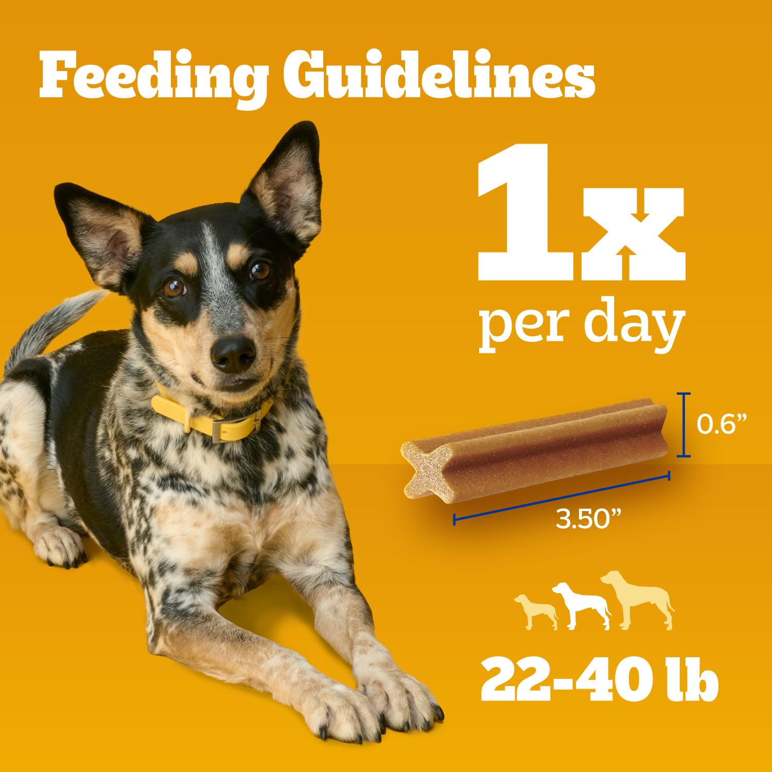 Paquete de Dentastix 21.1 onzas con 45 golosinas.