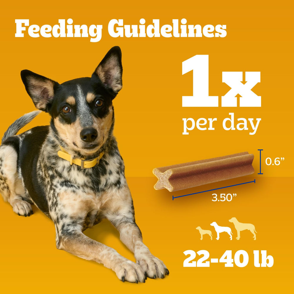 Paquete de Dentastix 21.1 onzas con 45 golosinas.