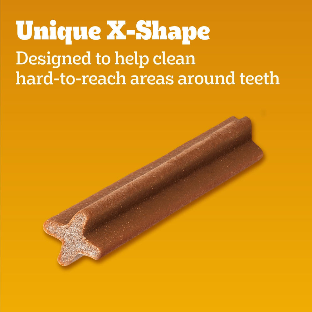 Pedigree Dentastix textura masticable, limpia áreas difíciles alrededor de los dientes.