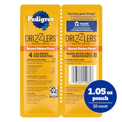 Pedigree Drizzlers sobre de doble porción listo para añadir sabor ahora