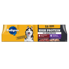 Pedigree lata pollo y pato: trozos reales para perros adultos y palatabilidad alta.