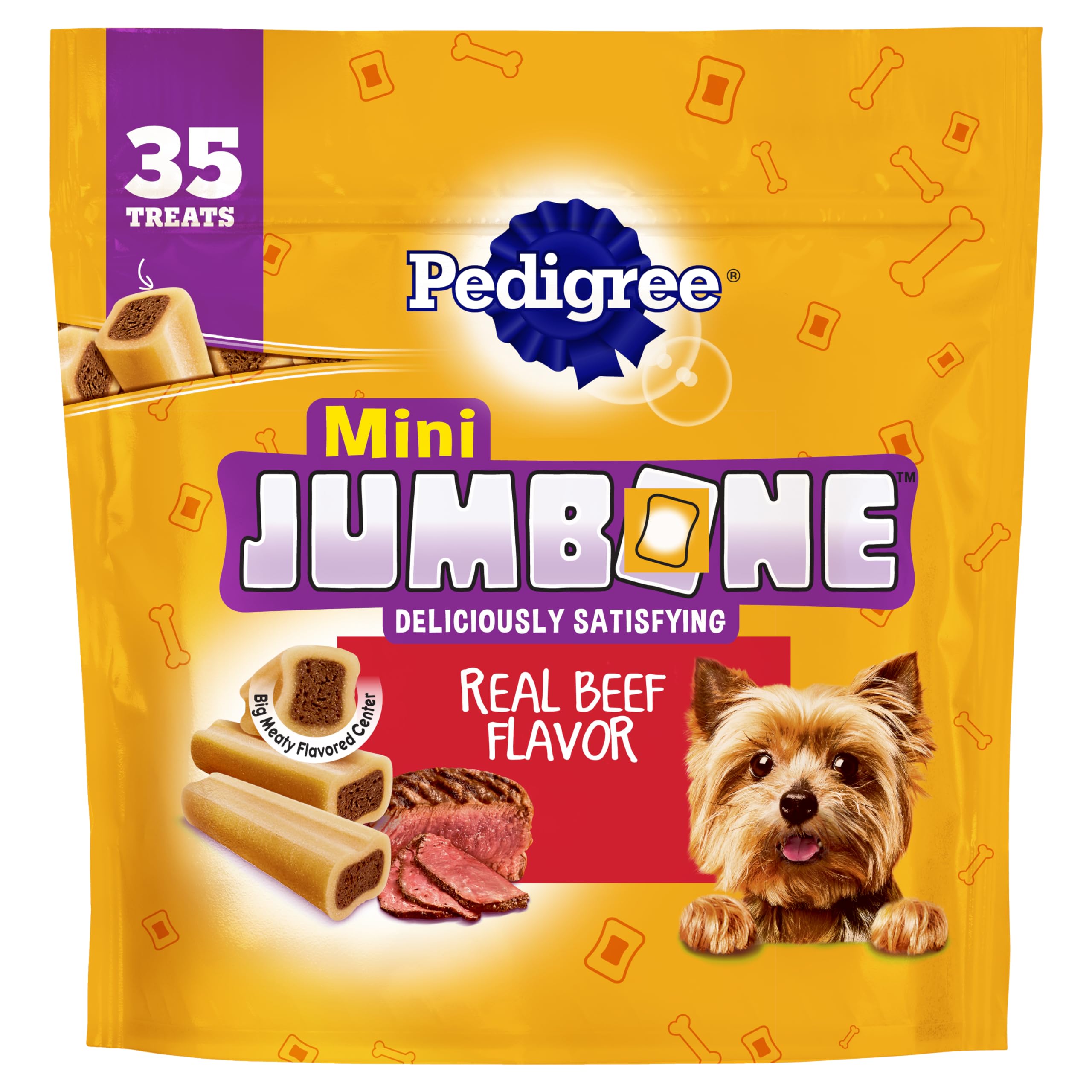 Pedigree Mini Jumbone, capa exterior masticable, ideal como recompensa.
